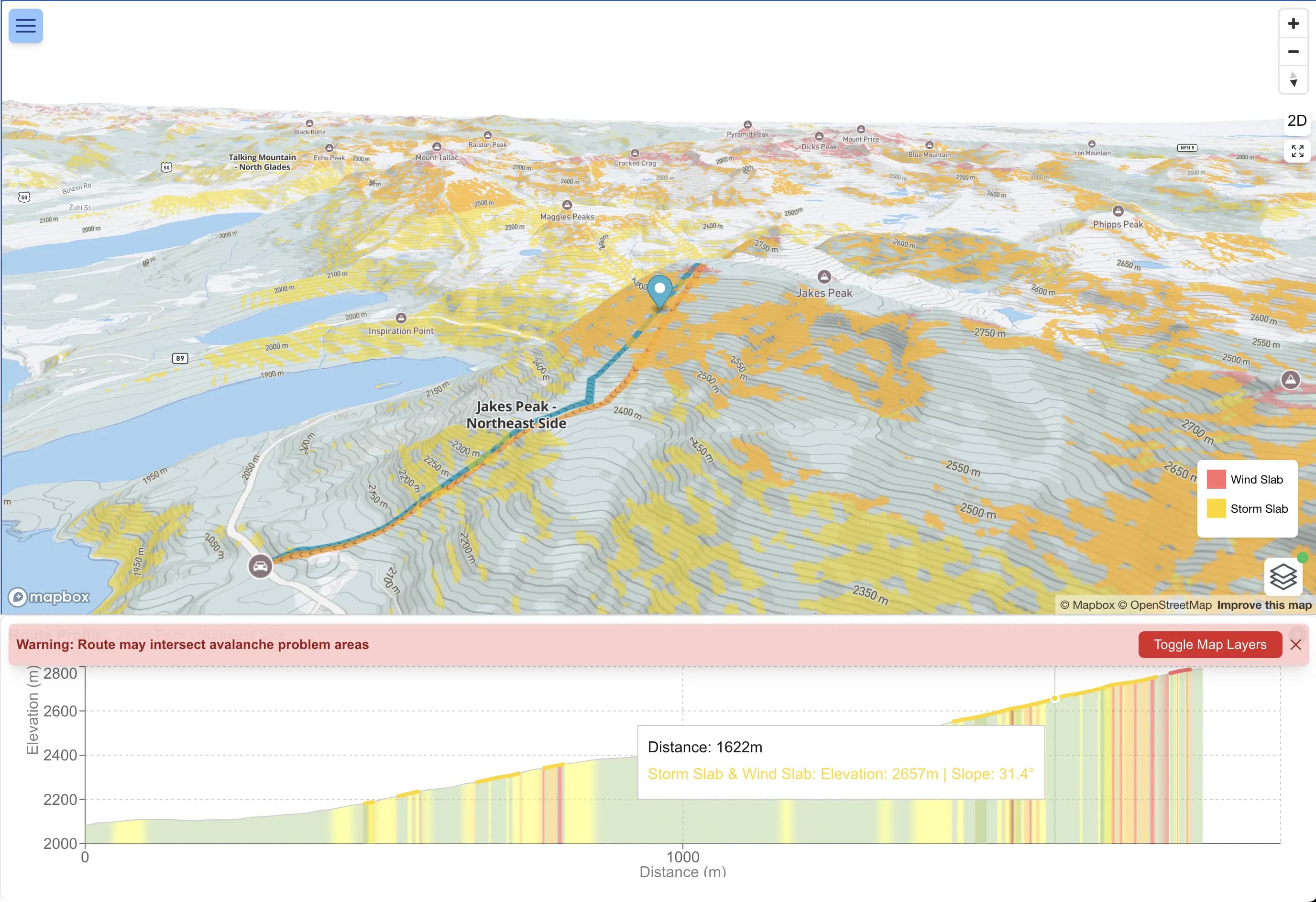 Visualize Avalanche Risk